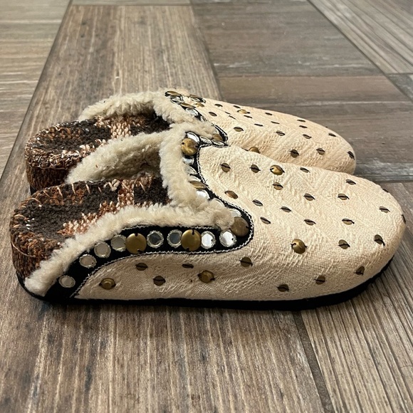 Free People Textile Damon Cozy Mules Size 7.5 - Picture 4 of 9